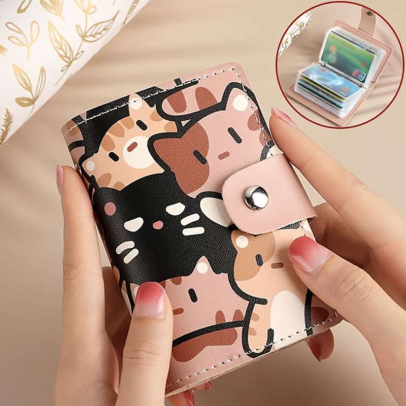 1pc Ladies' Credit Card Holder with Multiple Slots a Stylish And Spacious Wallet for Cards Compac