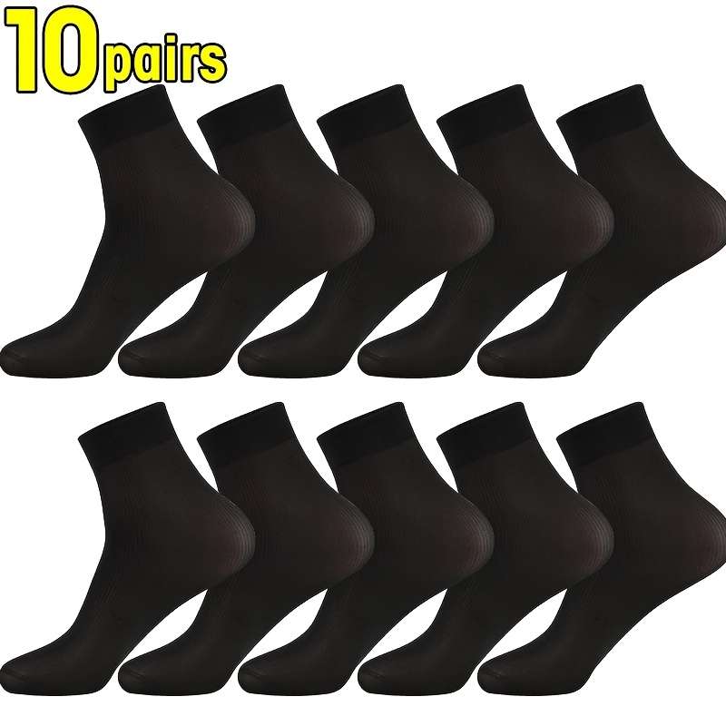10 Pairs Gray One Size High Elastic Socks