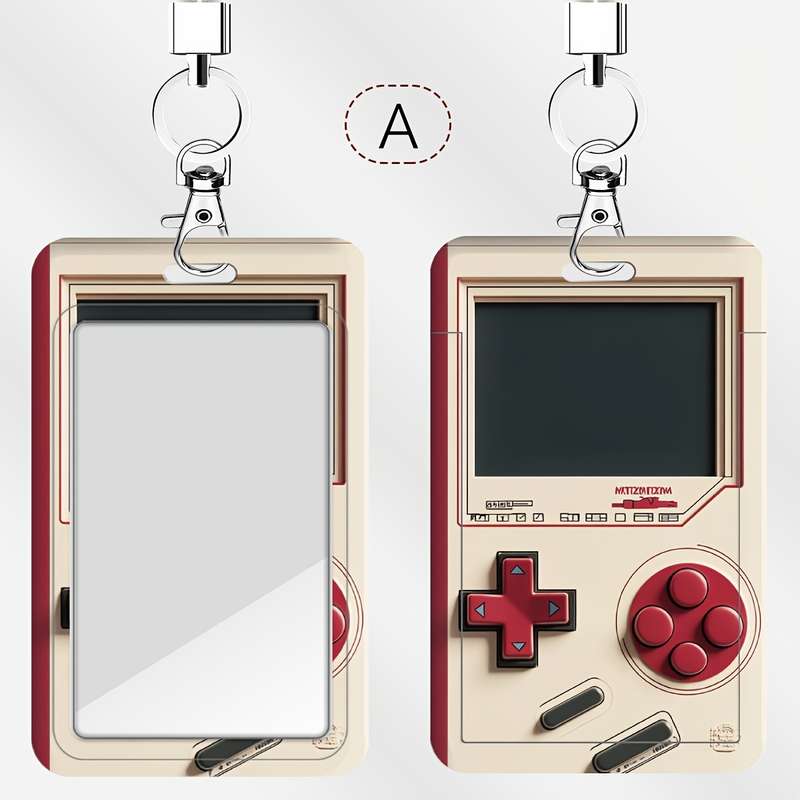 1pc One Pack Red and White Game Console Pattern Series Doctor Nurse Card Holder Bus Card Holder Cam