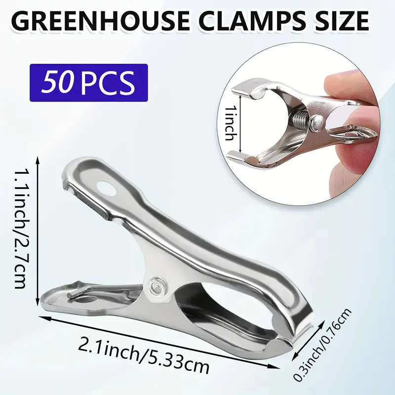 50 Pcs Heavy Duty Garden Clips