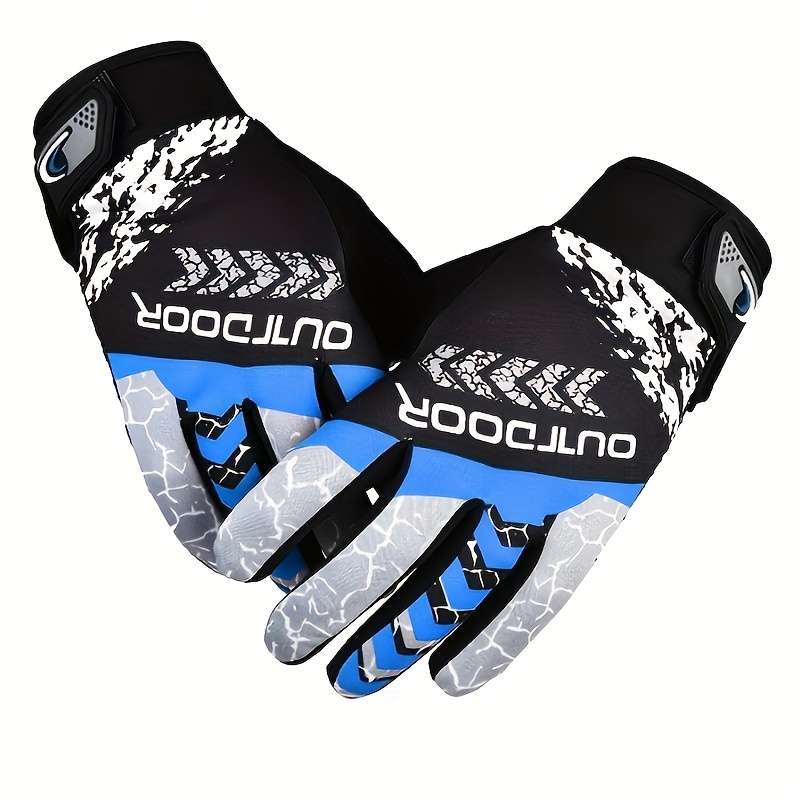 1 Pair Arrow Blue One Size Outdoor Sports Gloves