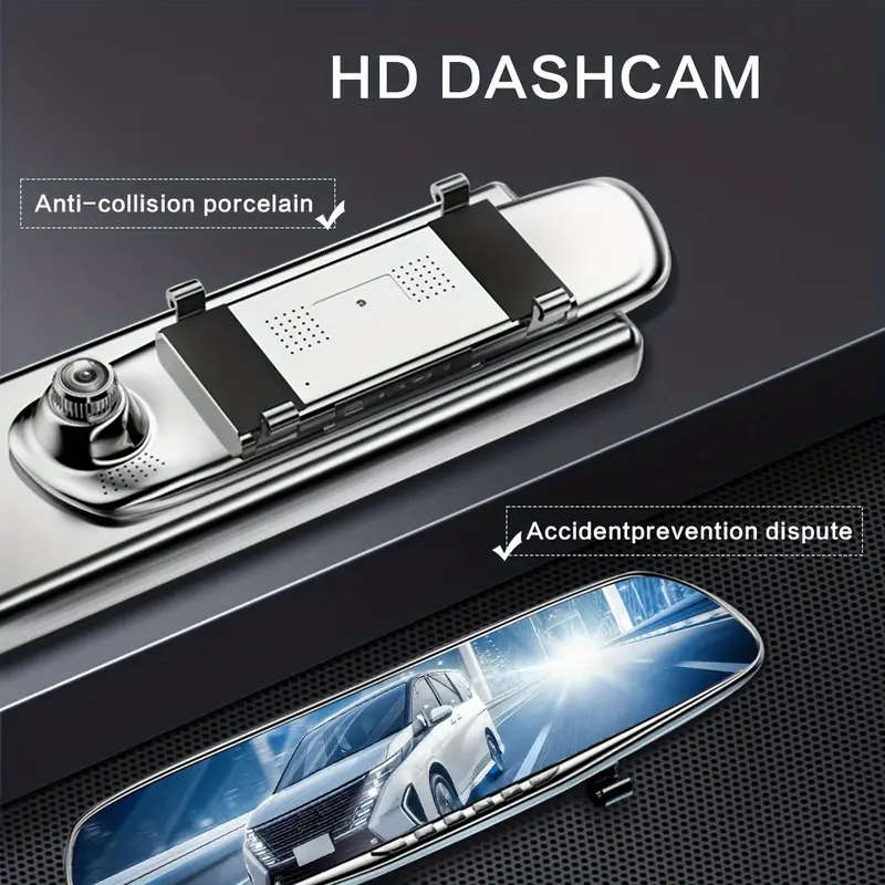 HD Dual-Lens Car Dash Cam with Night Vision Wide-Angle Reverse Image Easy Installation Includes 32GB