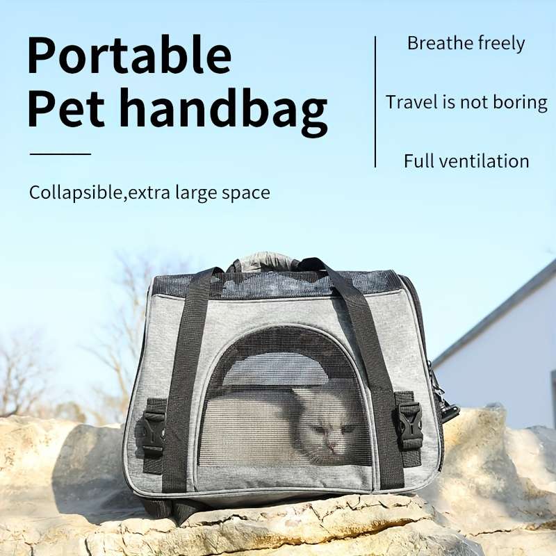 1pc White and Grey Pet Bag