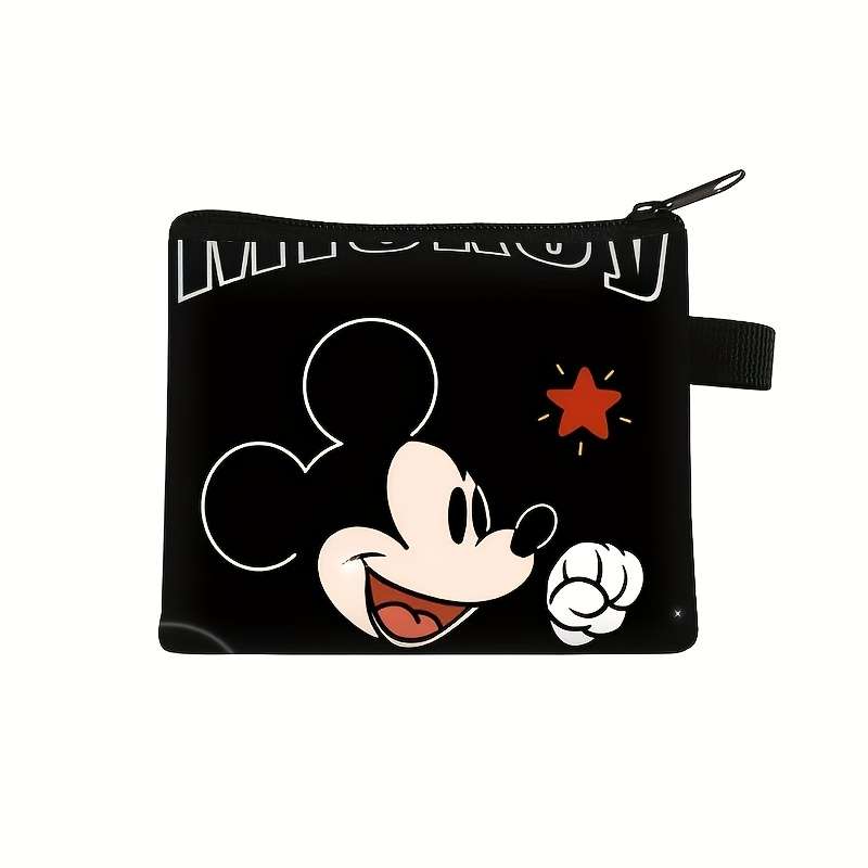 1pc Minnie Mouse Mini Coin Pouch Cute Zippered Cartoon Bag with Playful Design Polyester Materia