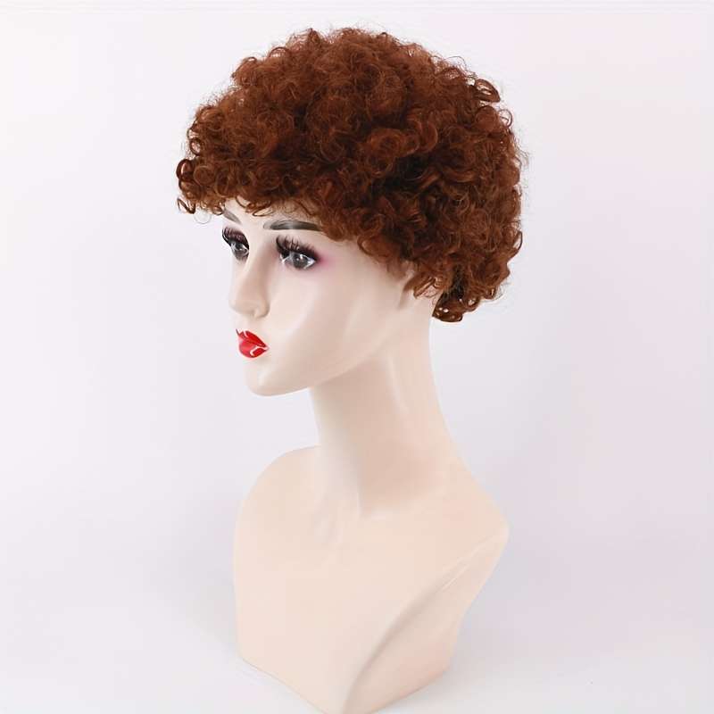 1Pc Dark Brown 15.24cm Fashion Design Wig