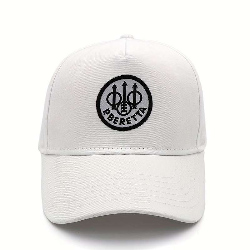 1pc Black Barrett Embroidered Baseball Cap Adjustable Fit Textured Fabric Unique Logo Design C
