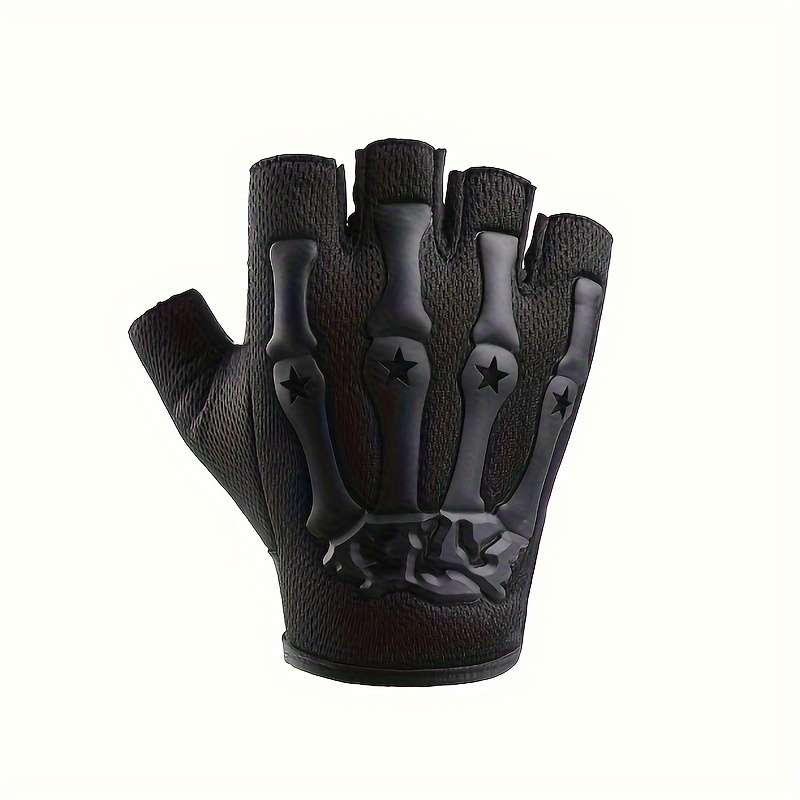 1 Pair Black One Size Fits All Outdoor Sports Gloves