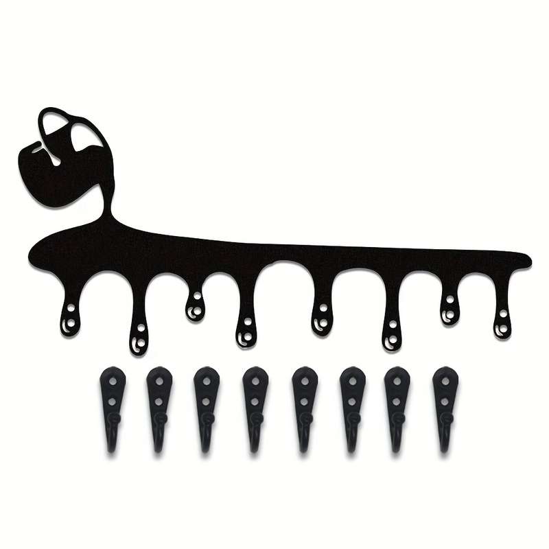 Casual Style Metal Wall Coat Rack Easy Install Flowing Drip Key Holder Modern Entryway Rack Organi