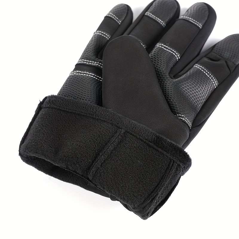 1 Pair Grey Size M Warm Gloves