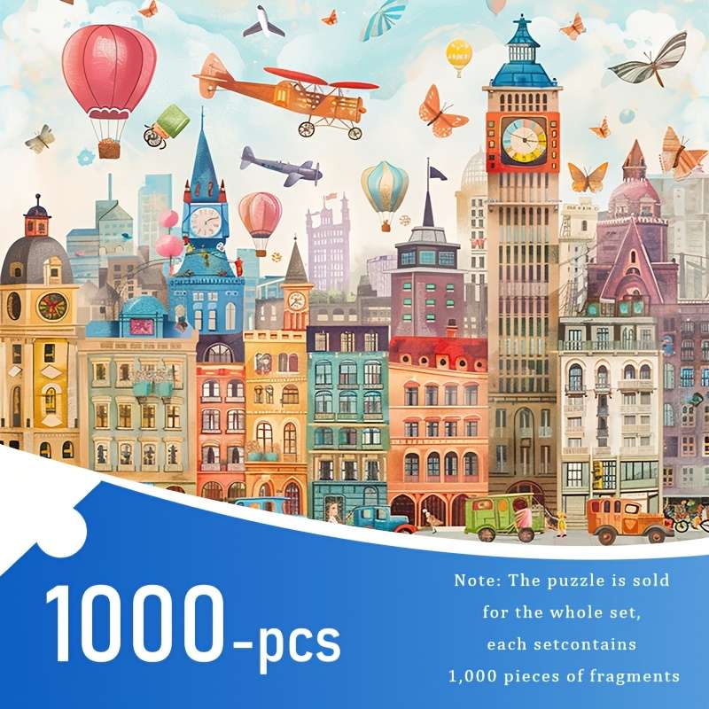 1000pcs City Symphony Adult Puzzle Giant 50x70cm 19.7x27.6in Thick And Durable Paper