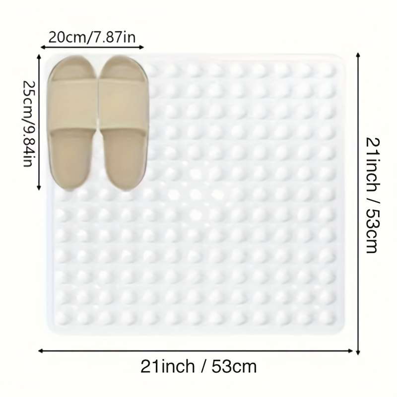1Pc Light Blue 53x53cm Floor Mat
