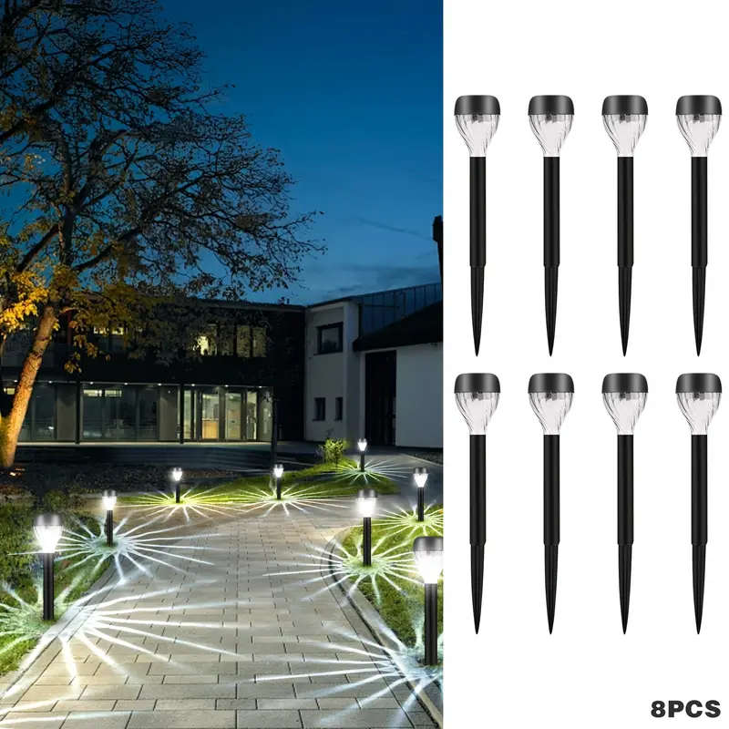 8 PCS Solar LED Lawn Lights