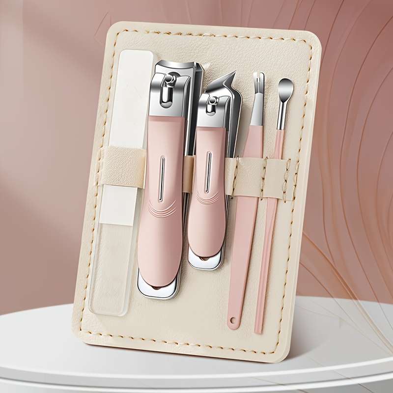 5pcs/Set Nail Clipper Set Nail Care Scissors Nail Clipper Trimmer Nail Art Tools with Portab