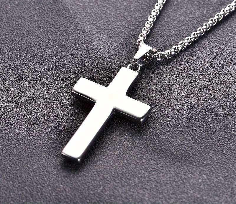 1 Piece Black Pendant Add Chain 60cm Jesus Theme Pendant