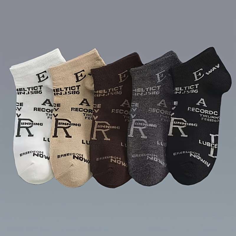 5 Pairs Multicolor One Size High Elastic Socks