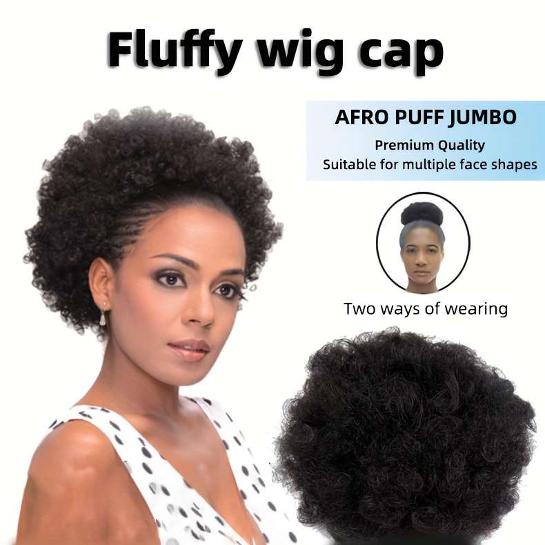 1Pc Black 10.16cm Fashion Design Wig