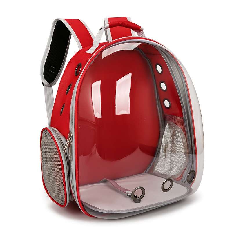 1pc One sizeStyle 9 hole breathable backpack grey Pet Bag