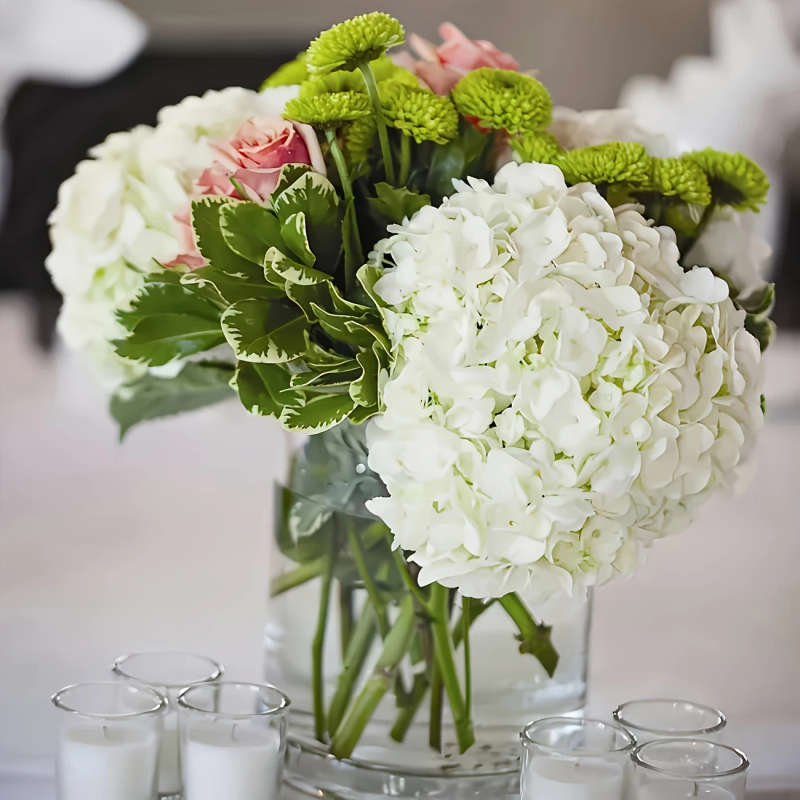 70pcs Real Touch Artificial Hydrangea Flowers