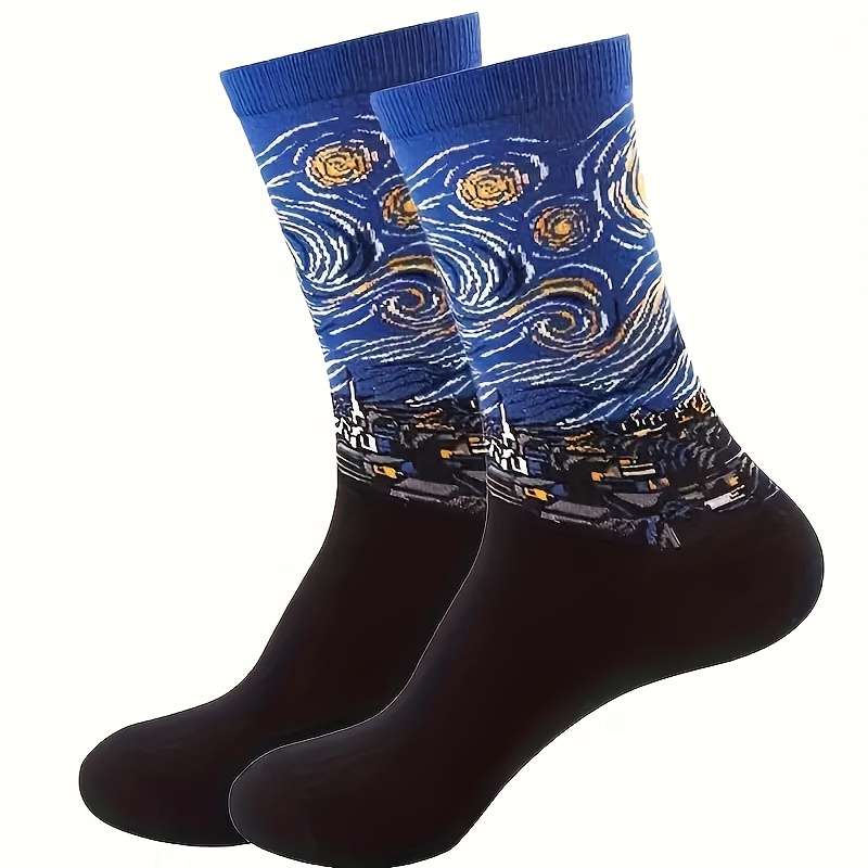 1 Pair Of Mixed Colors One Size Socks