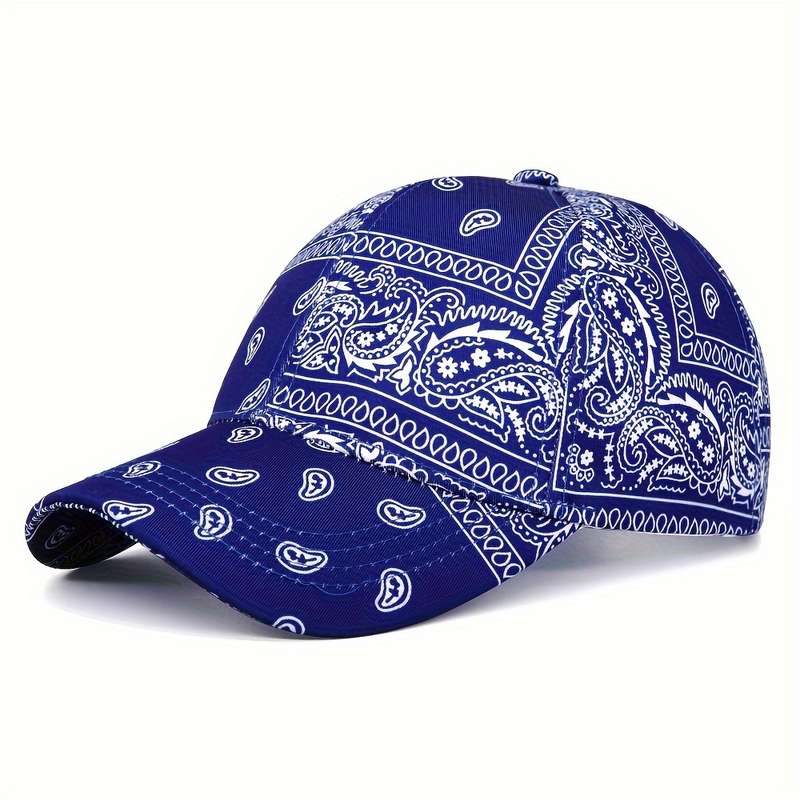 1pc Assorted Paisley Print Baseball Caps For Women Adjustable Sun Protection Sports Hats