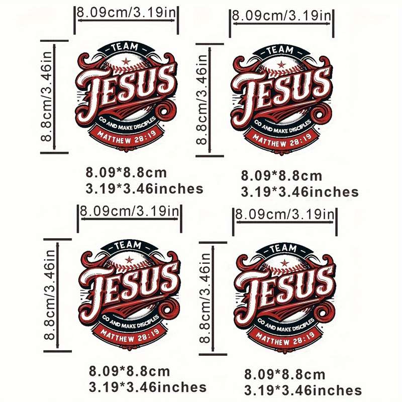 4PCS   Jesus Christian Themed Stickers