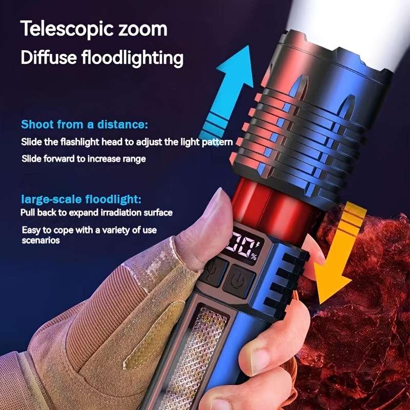 1PC Black Flashlight
