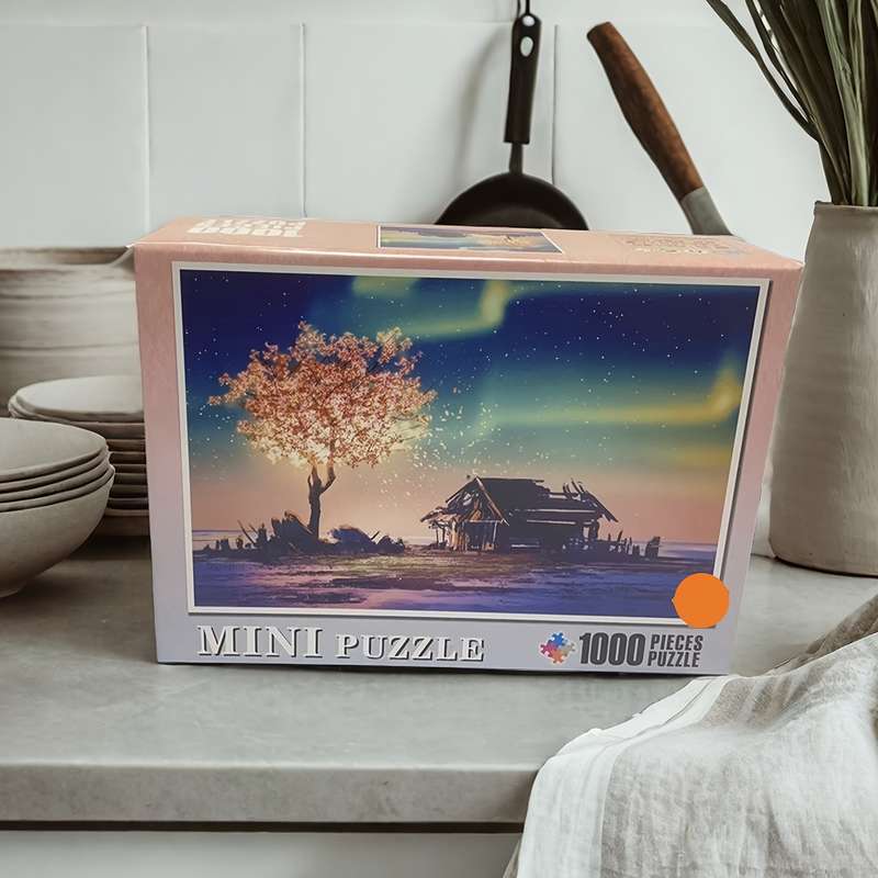 1000pcs MINI Jigsaw Puzzle Enchanting Fantasy Lamp Tree Scene 37.85cm x 25.91cm C