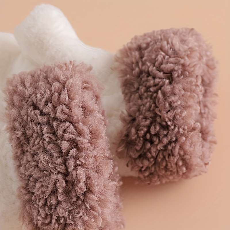1 Pair White Warm Gloves