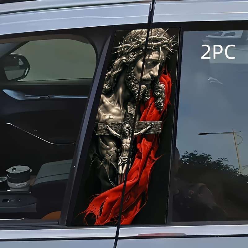2pcs  Jesus Christian Themed Stickers