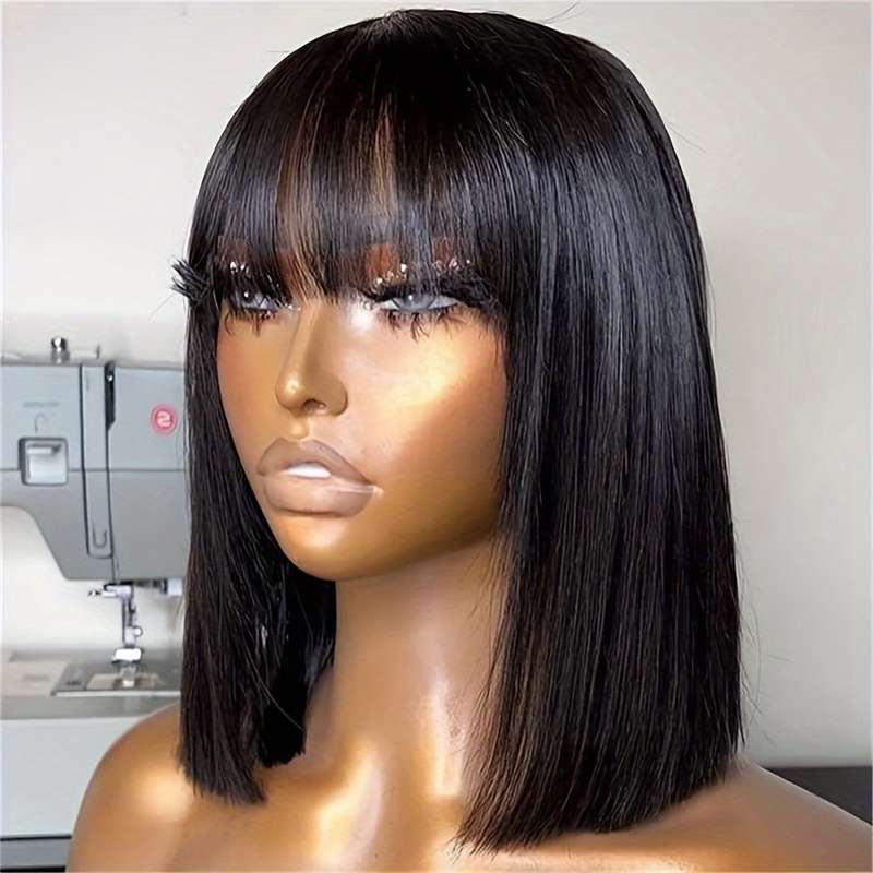 1Pc Black 30.48cm Fashion Design Wig