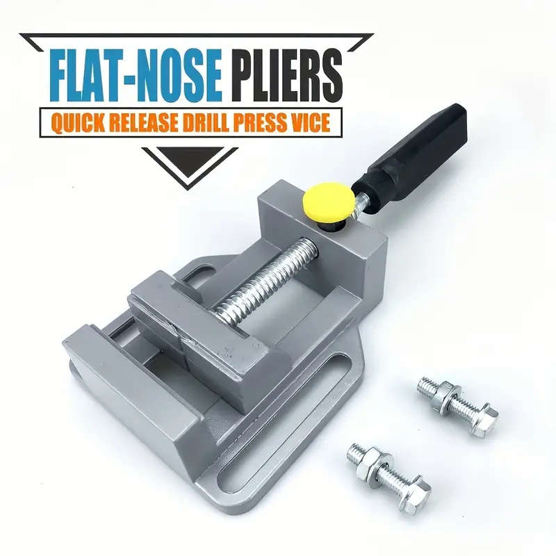 1pc PMMJ Heavy-Duty Aluminum Alloy Table Vise with Flat Mouth Clamp Multi-Function Workbench Pliers