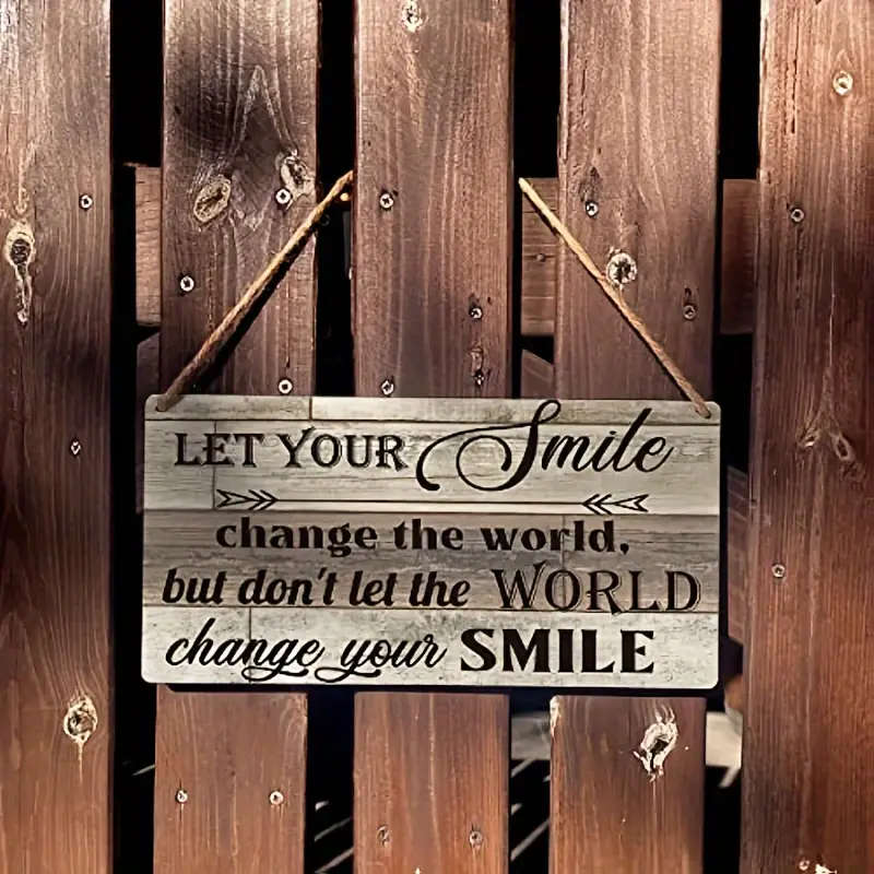 1pc Cozy Charm Vintage-Inspired Wooden Plaque Inspirational Wall Decor for Bedroom Living Room Versa