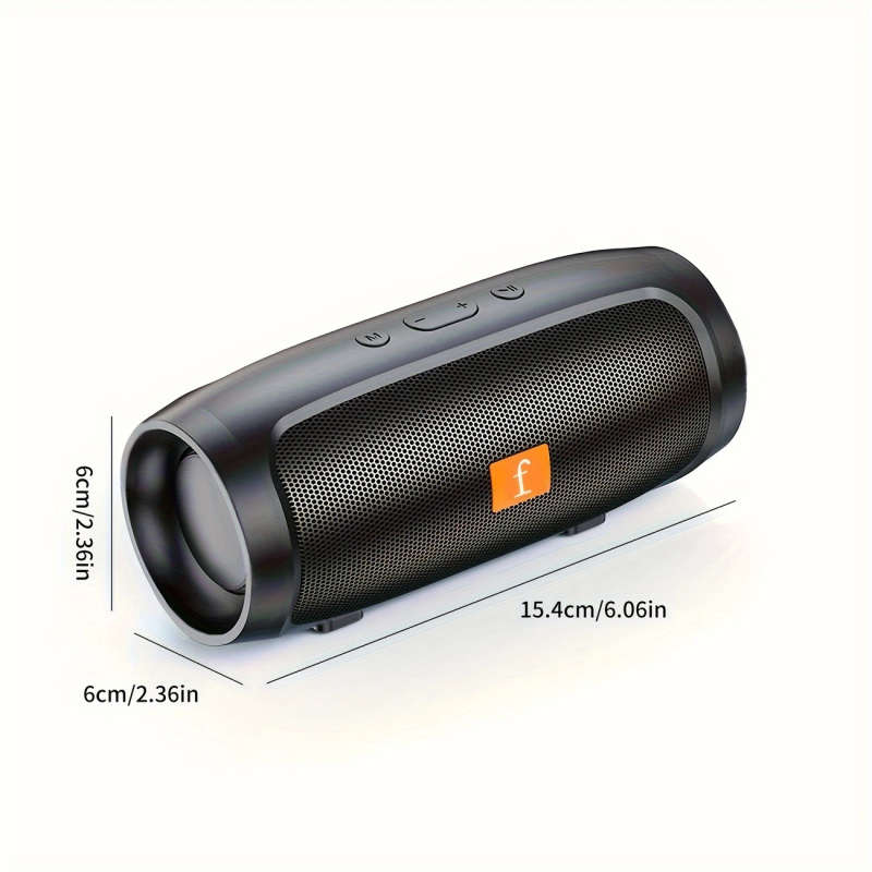 1pc Wireless Speaker Dual Channel Subwoofer Loud Surround Home Convenient Car Black