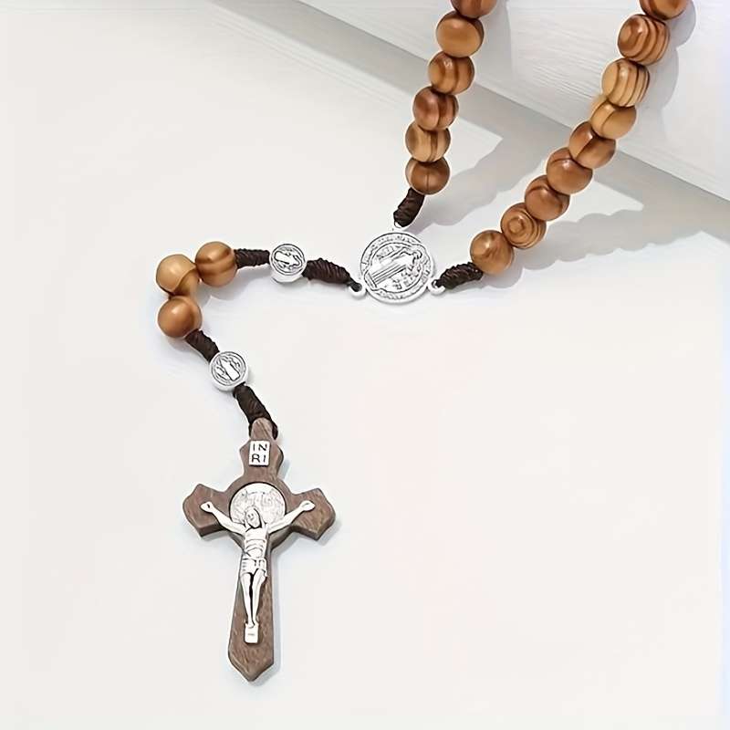 1 Piece Coffee Color Jesus Theme Pendant