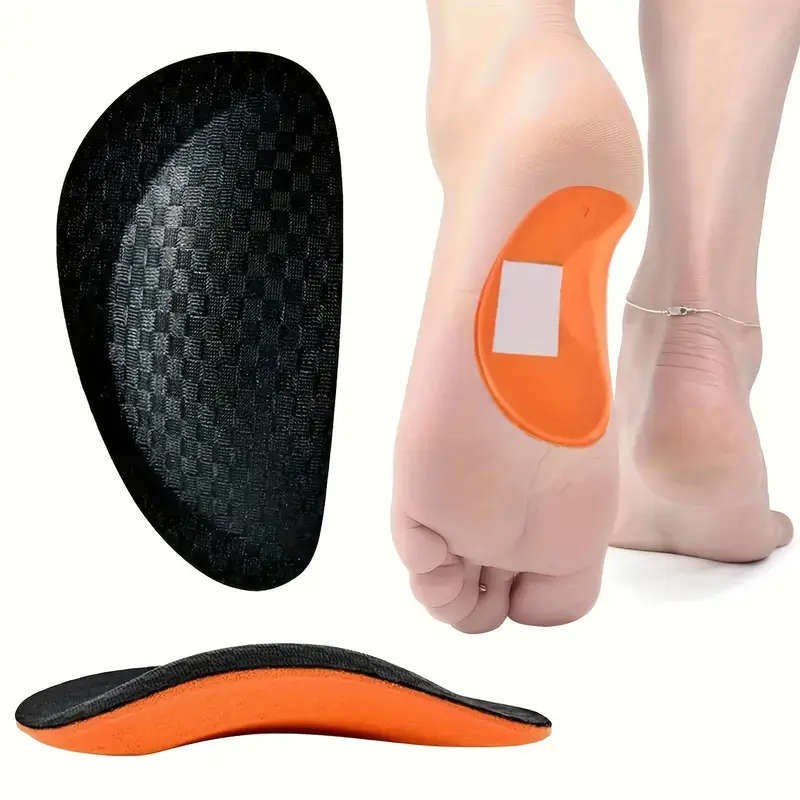 2pcs Half Yard Arch Support Pads Breathable Shock Absorbing Insoles Soft Comfortable Foot Cushions f
