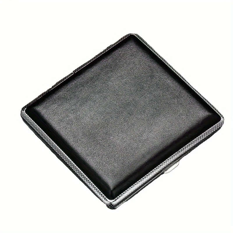 1pc Premium Faux Leather Alloy Cigarette Case Durable Metal Holder for Cigarettes and Cigars Ideal G