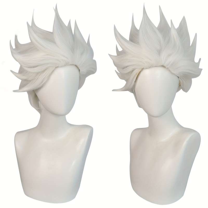 1Pc White 30.48cm Fashion Design Wig