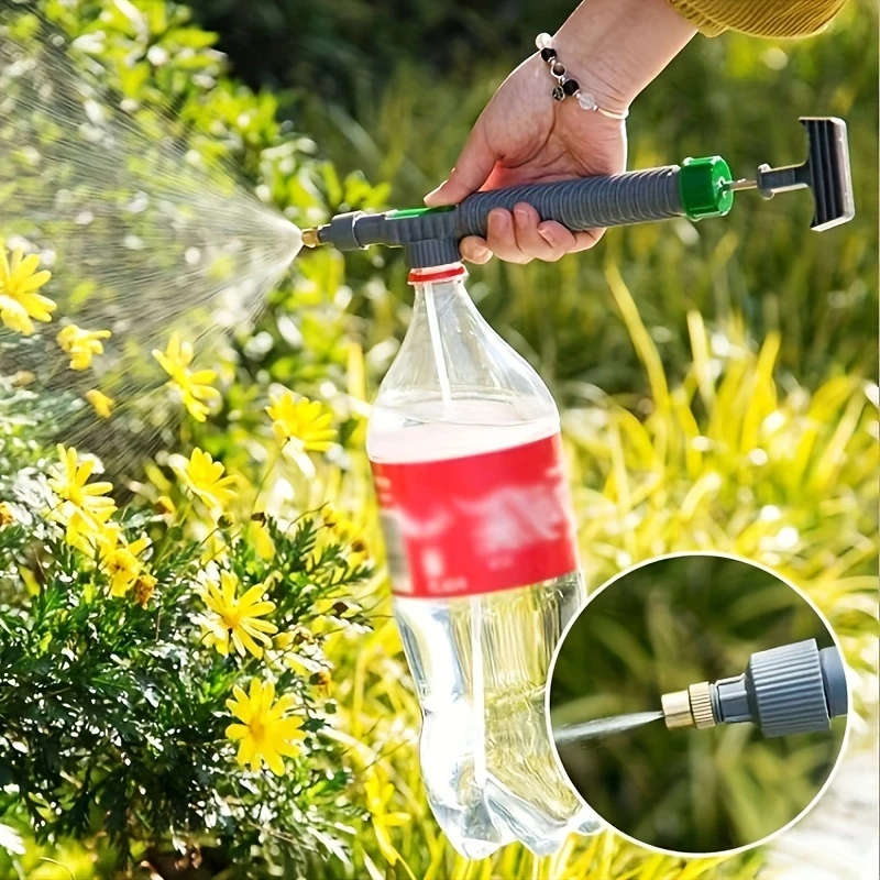 1Pc Handheld Manual Spray Gun Adjustable Nozzle Reusable Plastic Bottle