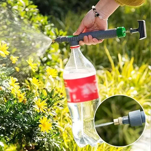 1Pc Handheld Manual Spray Gun Adjustable Nozzle Reusable Plastic Bottle
