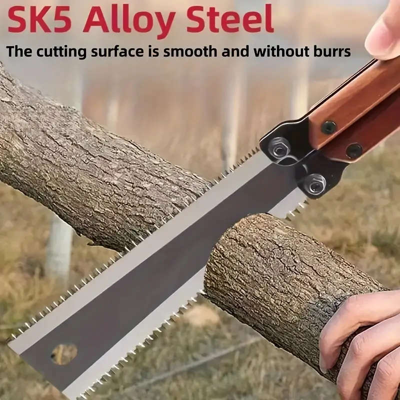 Versatile SK5 Steel Folding Saw with Ergonomic Handle Safety Lock Ideal for Woodworking Branch Trimm