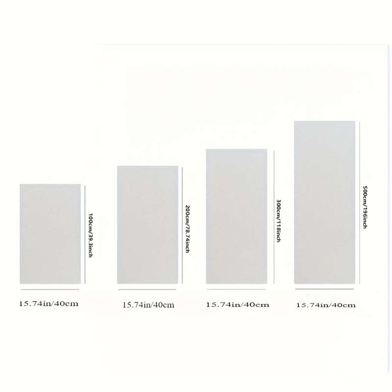 1pc Black Size 15.74inx118.11in 40cmx3m Door And Window Stickers