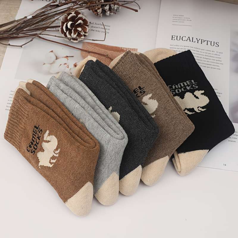 5 Pairs Multicolor One Size High Elastic Socks