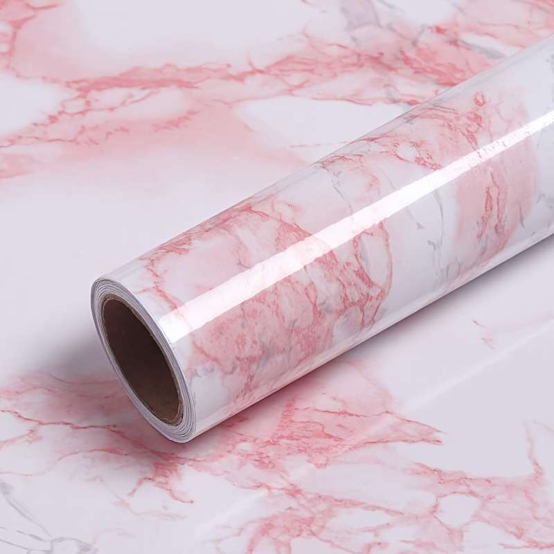 1PC Wall StickersPink Marble Pattern45x153cm