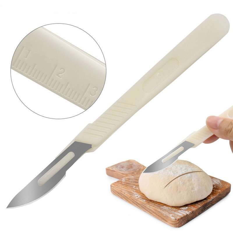 1pc Stainless Steel Bread Knife with Serrated Edge Perfect for Baking Carbon Steel Blade Food-S