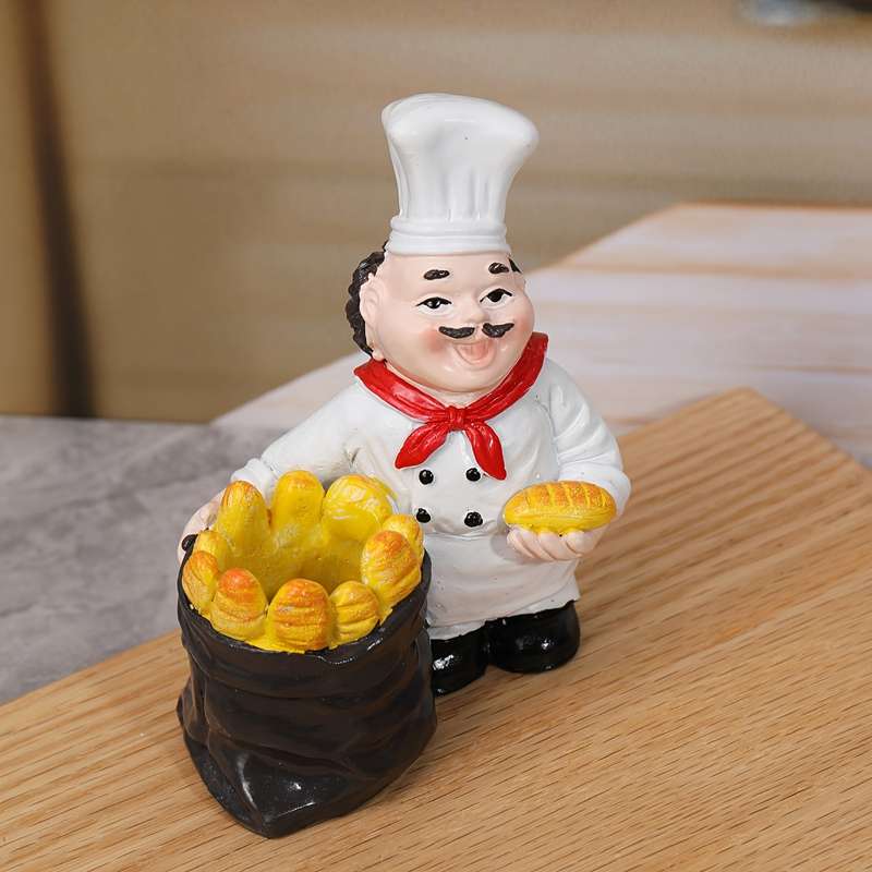 1pc Chef-Inspired Resin Toothpick Holder Countertop Bread Design for Kitchen Dining Decor
