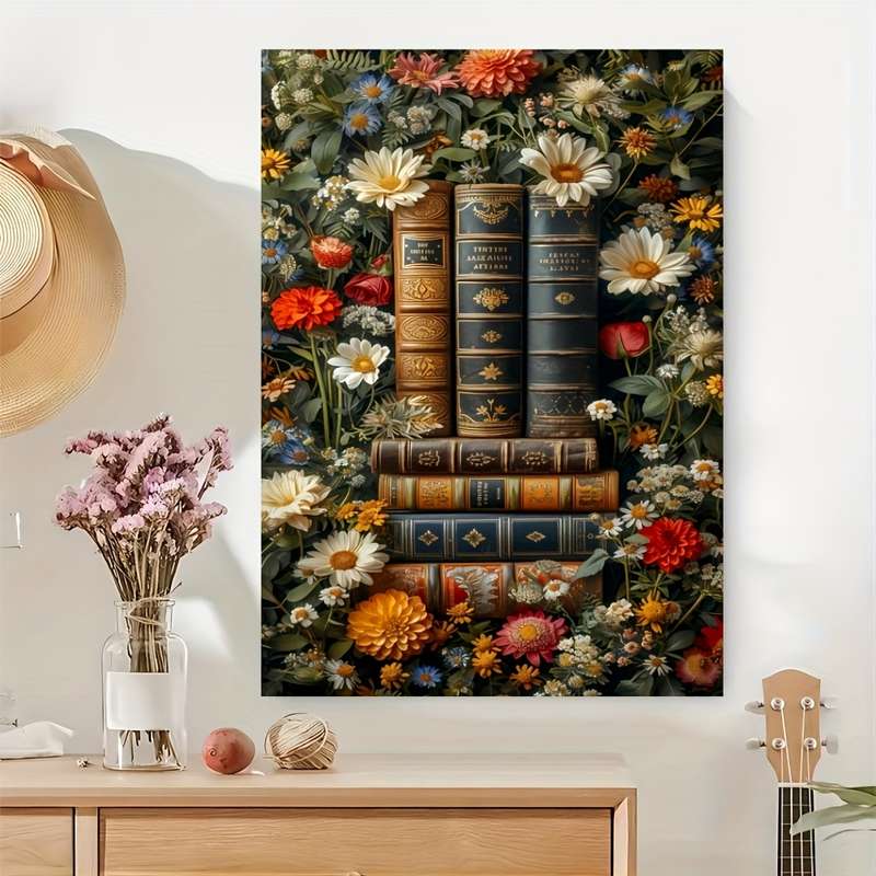 1000pcs Floral Bookshelf Jigsaw Puzzle High-Quality Durable Seamless Paper Materi