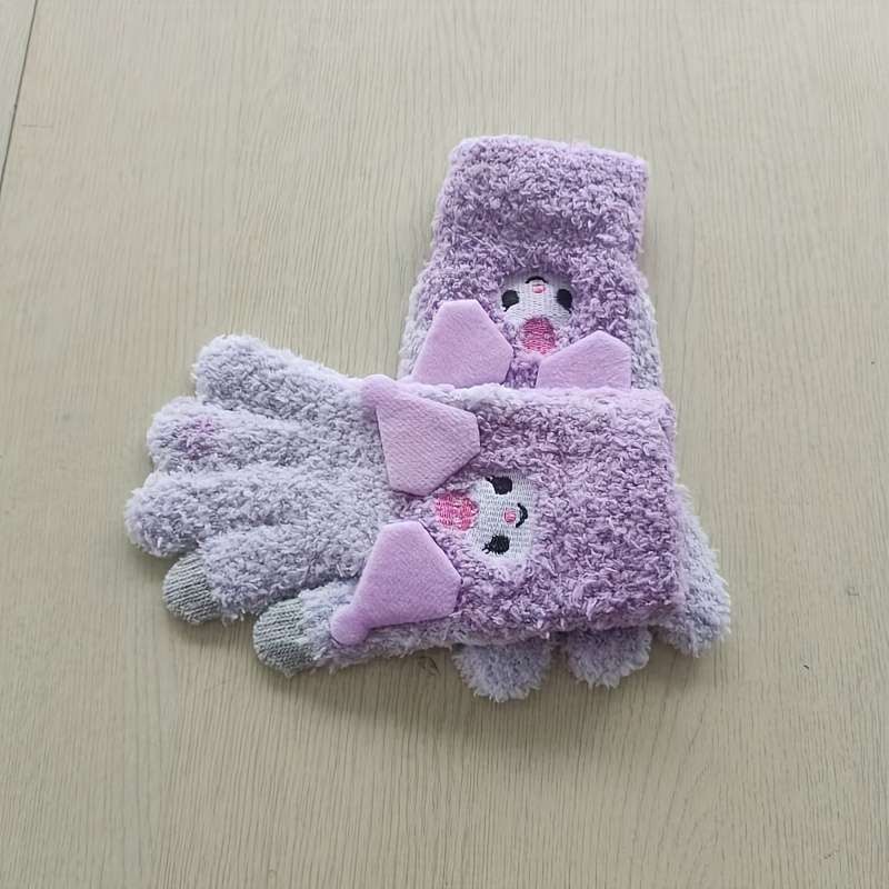 1 Pair Pink Warm Gloves