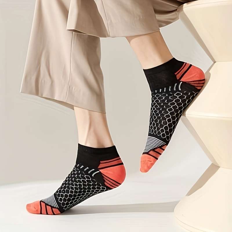6 Pairs Of Mixed Colors One Size High Elastic Socks