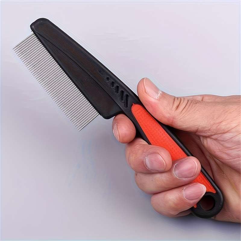 1pc Black Red Pet Comb