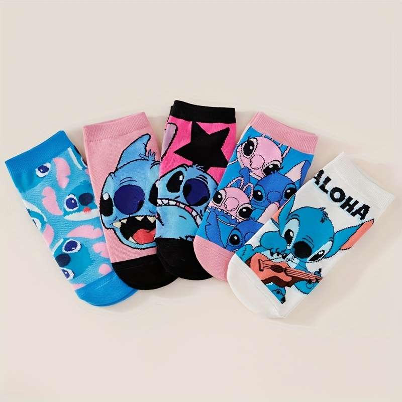 5 Pairs One Size High Elastic Socks